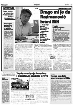 Drago mi je da Radmanović brani BIH